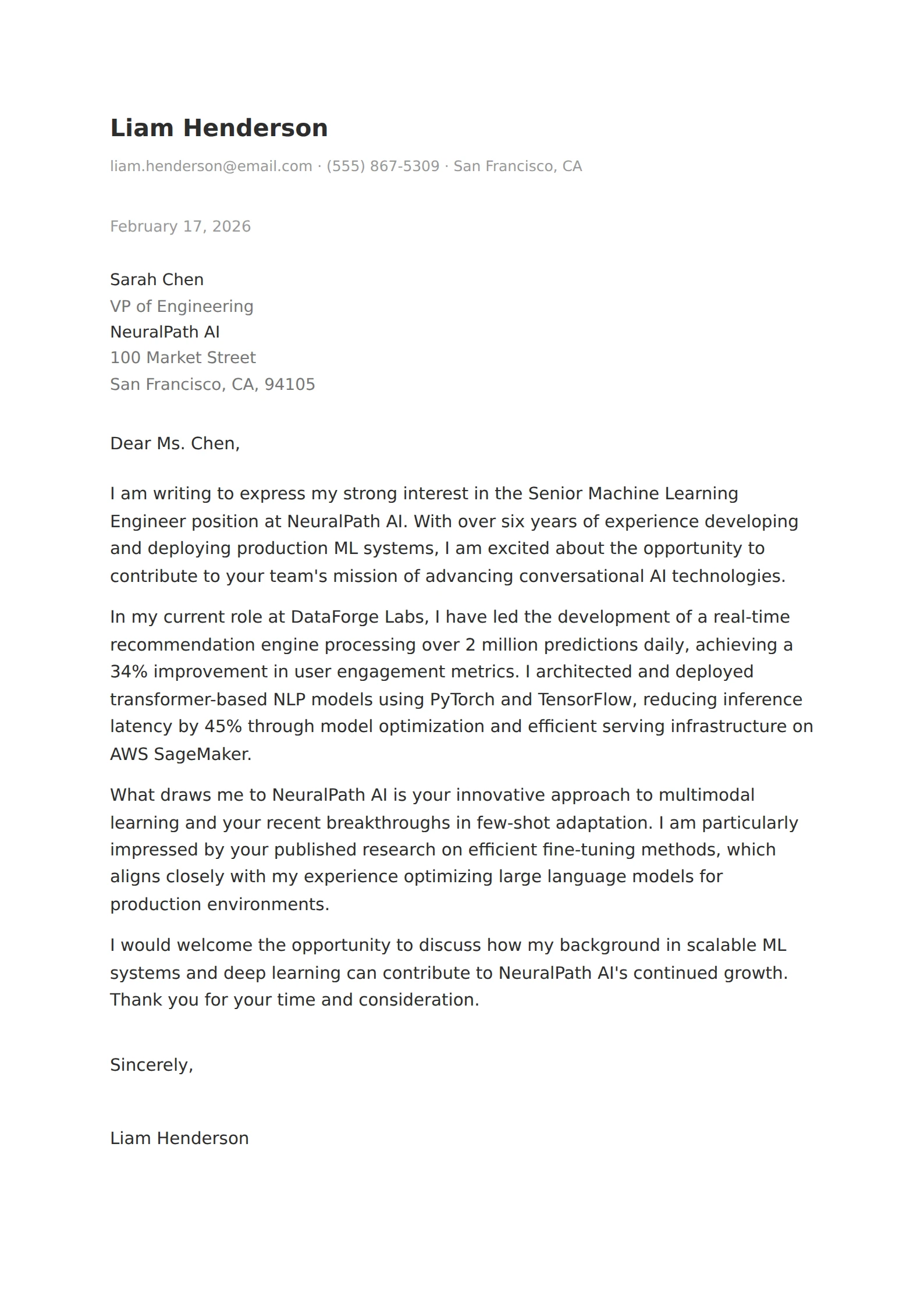 Minimal Letter Template