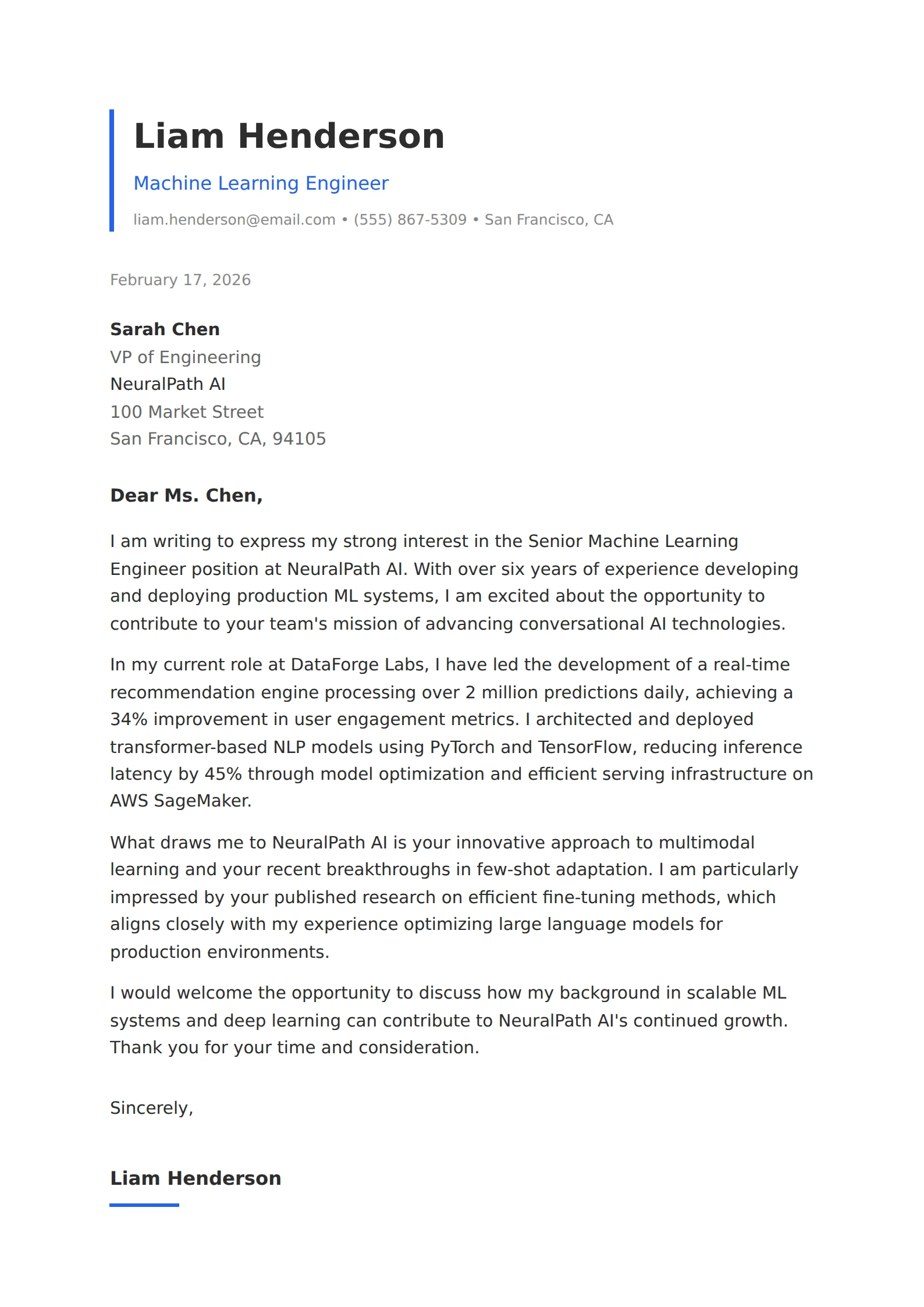 Modern Letter Template