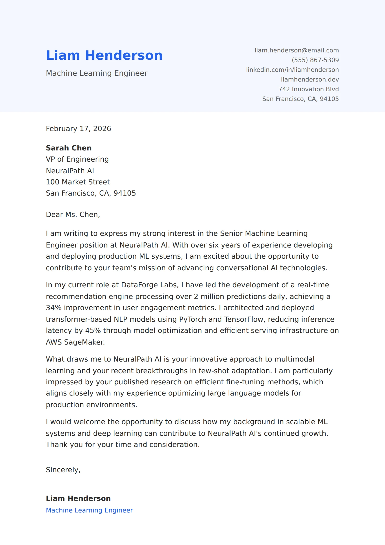 Professional Letter Template