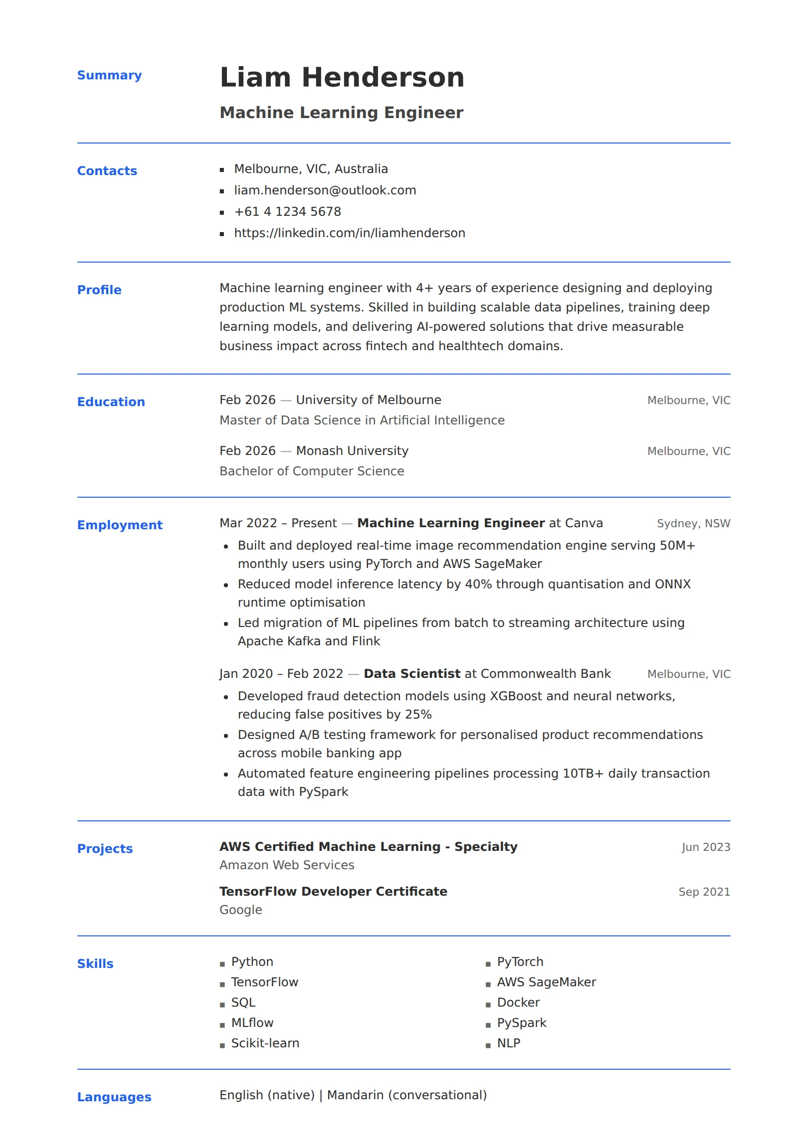 Minimal Classic Template