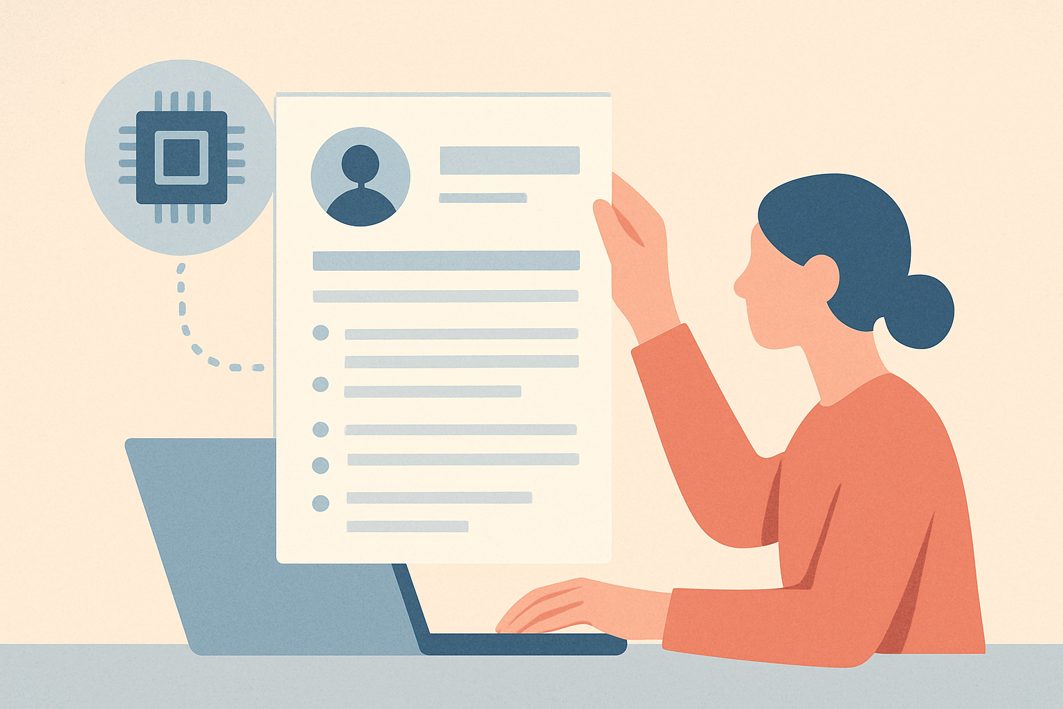 Illustration of ATS-friendly resume design