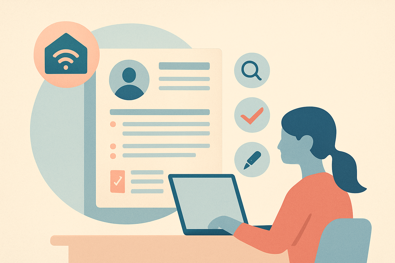 Remote work resume tips infographic