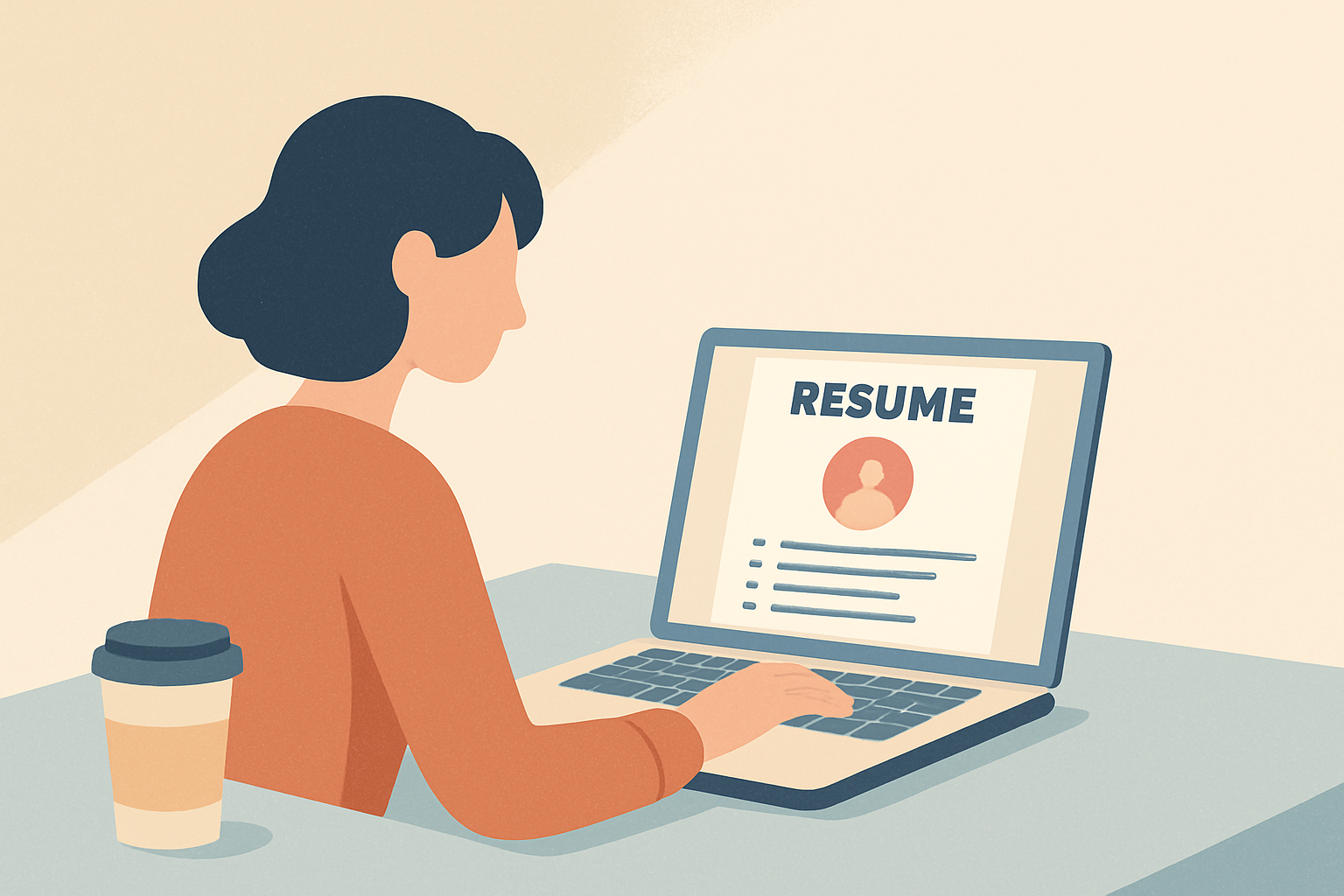 Freelancer creating a resume with ResumeOpen