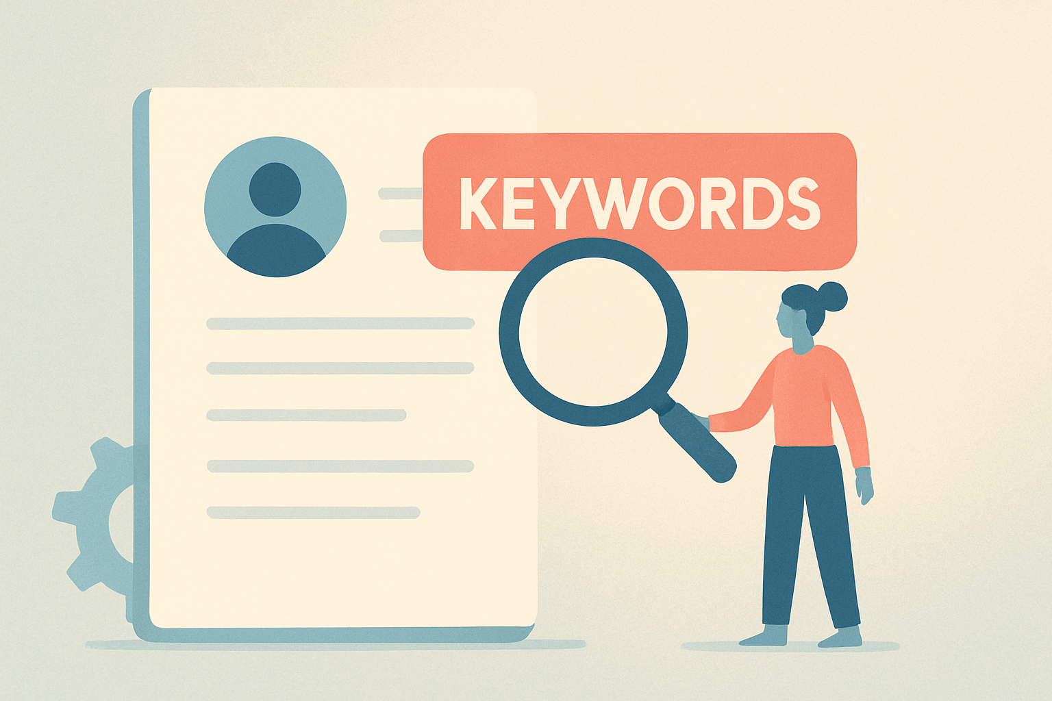 Illustration of resume keywords and ATS optimization