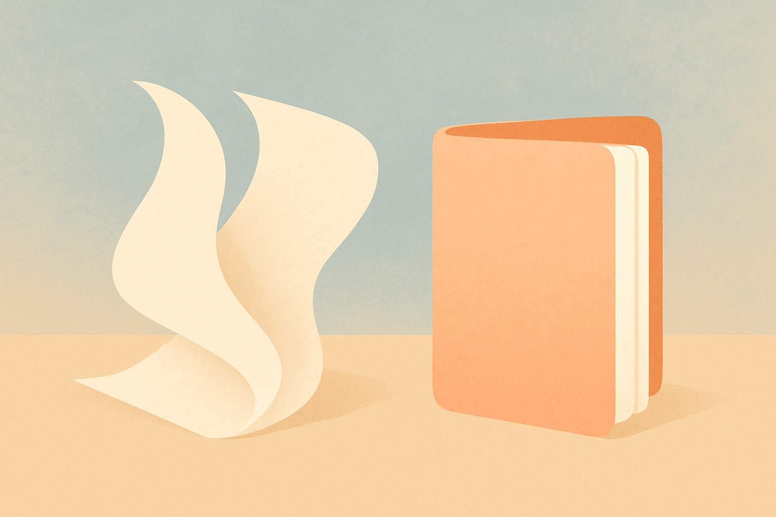 Two abstract resume-card shapes side by side representing a ResumeOpen and Zety comparison