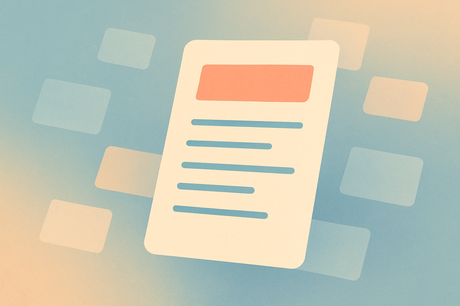 One prominent abstract resume card beside a cluster of smaller alternative cards