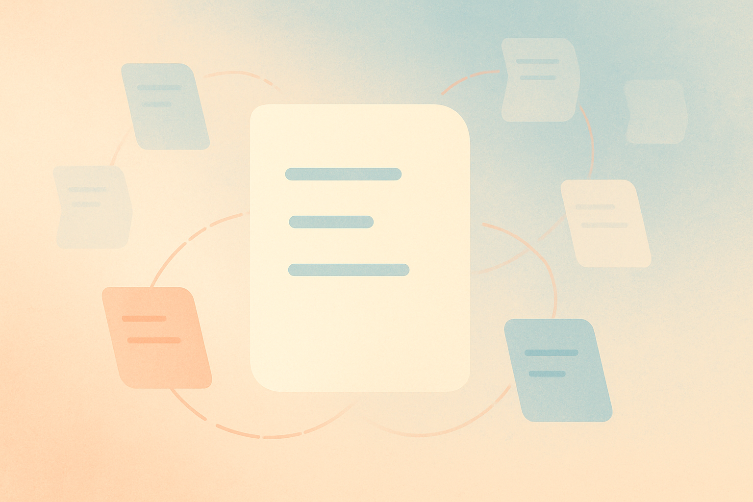 One prominent abstract resume card beside a cluster of smaller AI builder cards